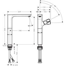 AXOR Urquiola Mitigeur de lavabo 280 surélevé pour vasque libre, bonde à écoulement libre, Aspect doré brossé