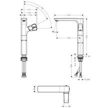 AXOR Urquiola Mitigeur de lavabo 280 surélevé pour vasque libre, bonde à écoulement libre, Aspect doré brossé