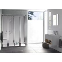 Cabine de douche en niche à portes saloon version droite 1200x800mm blanc Réf. 1280SDRAWH