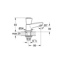 Robinet Costa S 1/2" Chromé 20405001