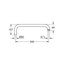 Bras pour colonne de douche Rainshower Chromé 14047000