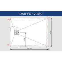 Receveur Alterna Daily'O 120 x 90 cm ardoise anthracite