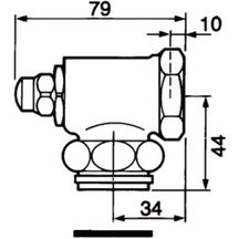 Robinet d'arrêt équerre 33 X 42 pour ECLAIR/EYREM réf. 42000