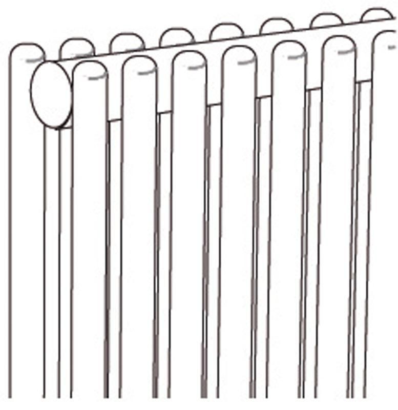 Radiateur eau chaude Acova Kéva  vertical double, puissance 2900W (dT50), hauteur 2000 mm, largeur 827 mm, 25 éléments, raccordement excentré par le bas, Aller/Retour réversible, appareil réversible Haut/Bas, Blanc RAL 9016 Réf. HKD-200-081