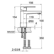 Mitigeur lavabo Alterna CONCERTO'O 2 CH3