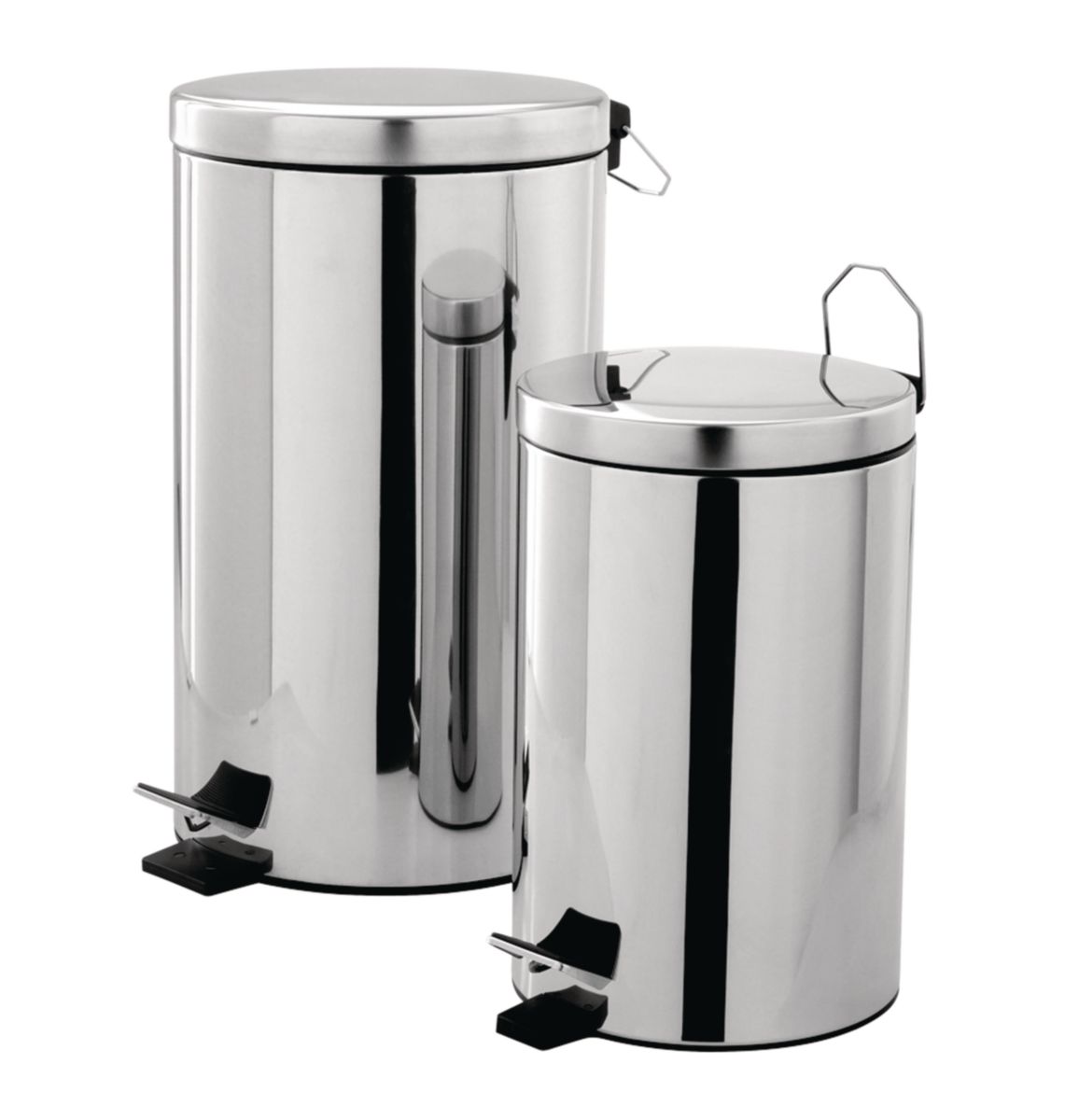 Poubelle 5 litres, D 208 mm, H 325 mm, inox poli brillant réf. 60562