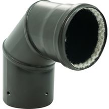 Conduits pellets - email noir mat coude eq 90° noir mat d 100 + joint a levres réf. 341429