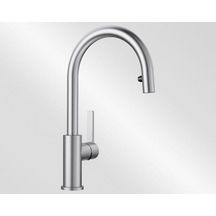 Mitigeur évier BLANCO CANDOR-S avec bec tube orientable avec douchette extractible Inox brossé réf. 523121