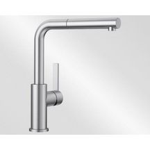 Mitigeur avec bec orientable BLANCO LANORA-S avec douchette couleur inox brossé garantie 2 ans Réf. 523123