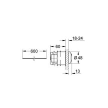 Commande pneumatique double touche Chrome réf. 38771000