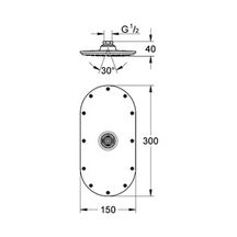 Douche de tête 1 jet Rainshower Veris 300 Chromé 27470000