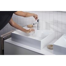 hansgrohe Xevolos E Lavabo à poser 600/480 sans trop plein ni trou pour robinet, SmartClean, Blanc