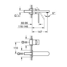 "Mitigeur monocommande 2 trous lavabo taille M GROHE Plus Supersteel Réf. 29303DC3"