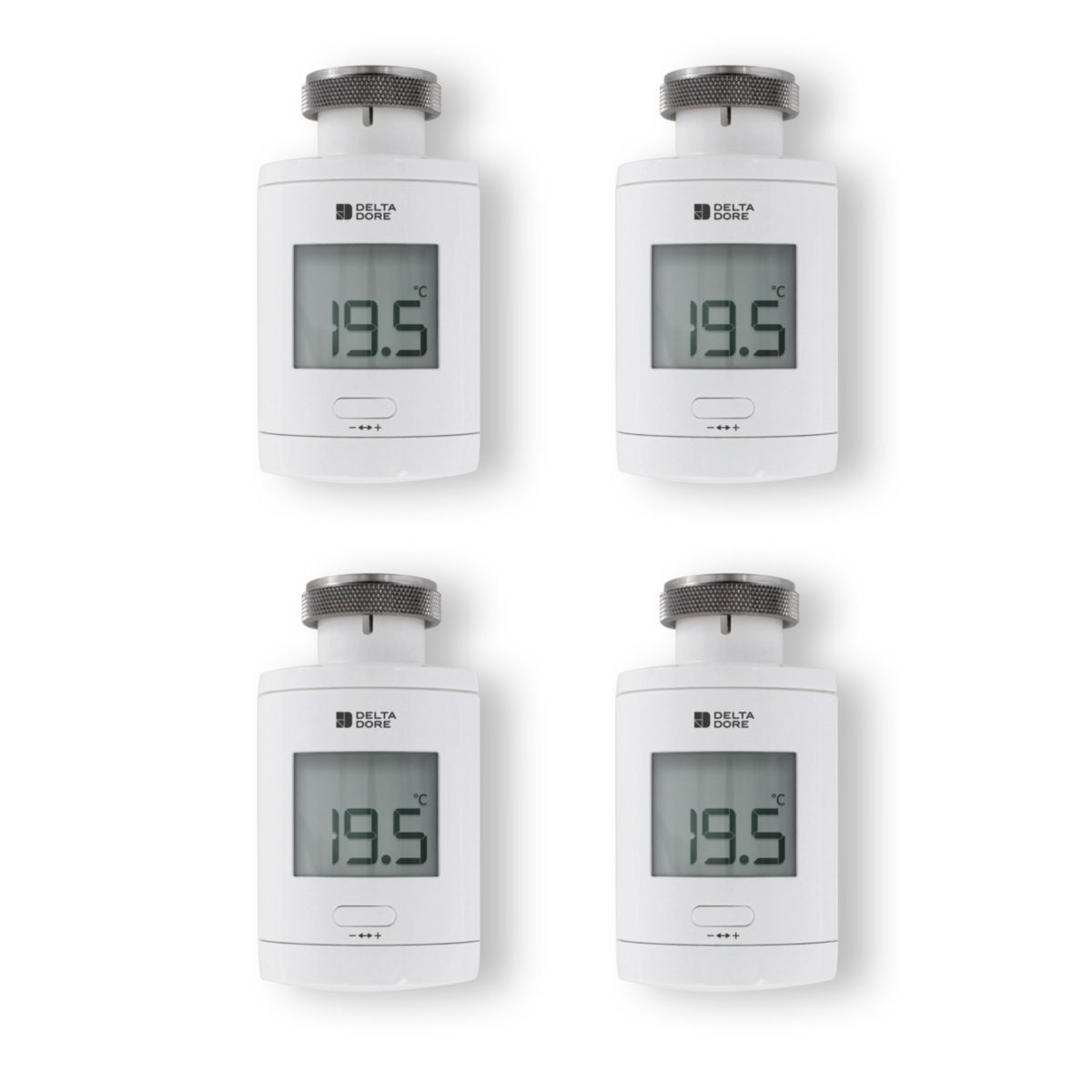 Pack 4 têtes thermostatiques intelligentes M30 x 1,5 pour tous types de radiateurs à eau associés à une chaudière gaz Réf : 6050683