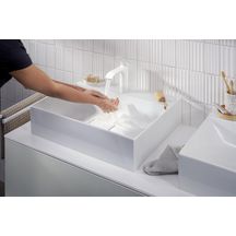 hansgrohe Xevolos E Lavabo à poser 600/480 sans trop plein ni trou pour robinet, SmartClean, Blanc