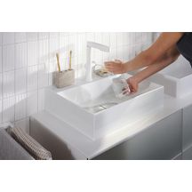 hansgrohe Xevolos E Lavabo à poser 600/480 sans trop plein ni trou pour robinet, SmartClean, Blanc