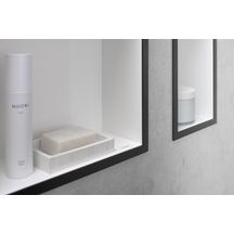 hansgrohe XtraStoris Individual Niche murale 300/150/100 blanc mat avec cadre design, Noir mat