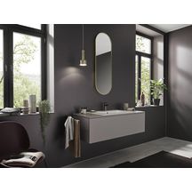 hansgrohe Talis E Mitigeur de lavabo 110, sans tirette ni vidage, Noir chromé brossé