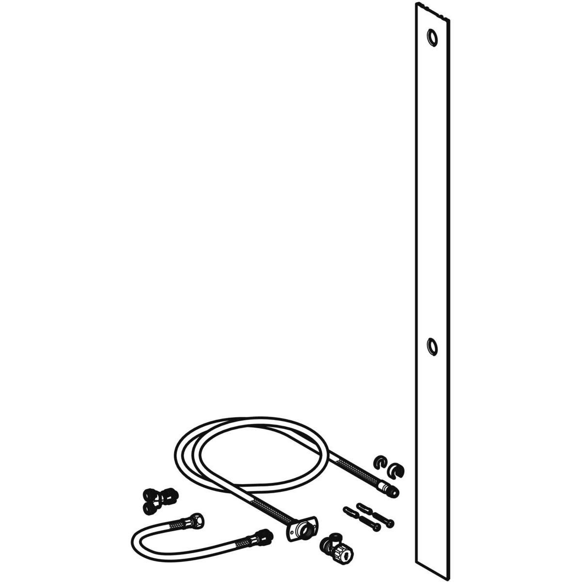 Kit d'adaptation AquaClean pour Monolith habillage latéral, aluminium brossé réf. 131102TA1