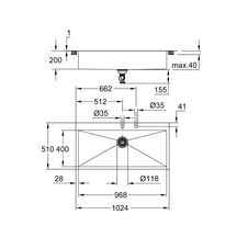 Évier en acier inoxydable K800 Inox GROHE 31586SD1