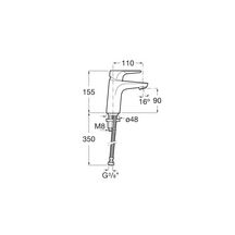 Mitigeur lavabo Atlas livré avec flexibles d'alimentation sans tirette ni vidage ouverture sur l'eau froide débit limité à 5 l/min Chromé réf. A5A3290C00