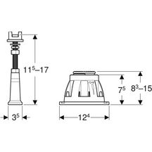 Kit de calage comportant 4 pieds et une cale centrale pour les grands receveurs extra-plats à encastrer IRRELEVANT réf. 43000