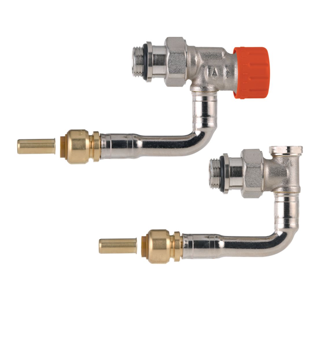 Kit hydrocâblé thermostatique M30 court KV réglable équerre inverse PER instantané 12-1/2JT réf. R857321H