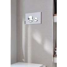 Plaque de commande blanc mat et chrome brillant réf E20859-CP-MWH