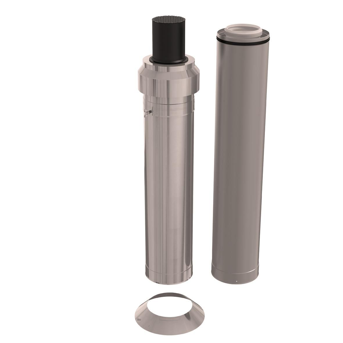 Rolux 3CEP Condensation kit terminal 125/200 inox hauteur 2500mm.