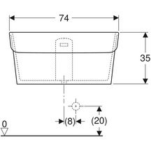 timbre d'office geberit publica garda: b=74cm, h=35cm, t=58.5cm Réf. 355675000