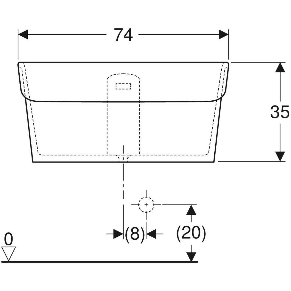 timbre d'office geberit publica garda: b=74cm, h=35cm, t=58.5cm Réf. 355675000