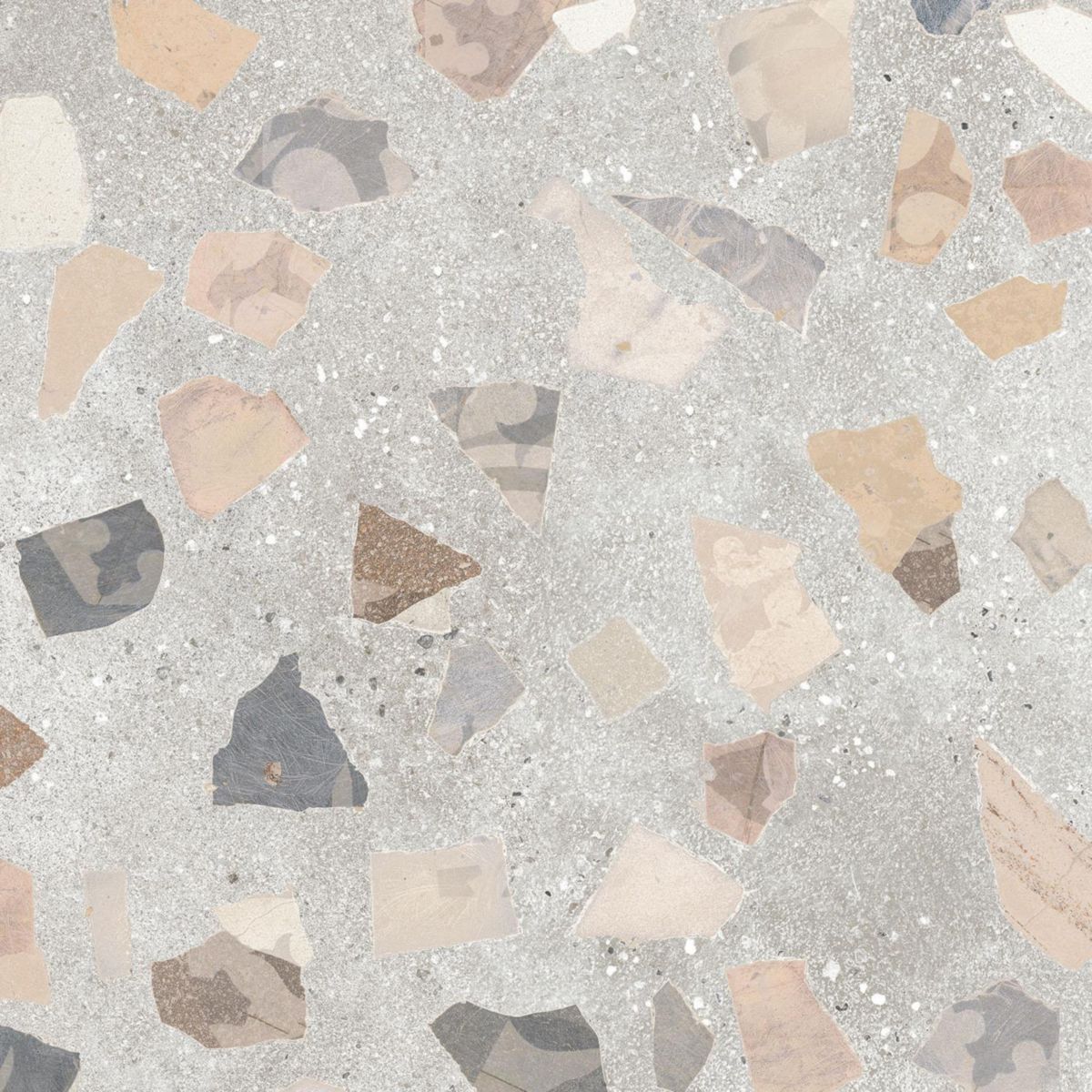 Grès cérame Cinca Retro Gris Terrazzo mat rectifié 60 x 60 cm 9467