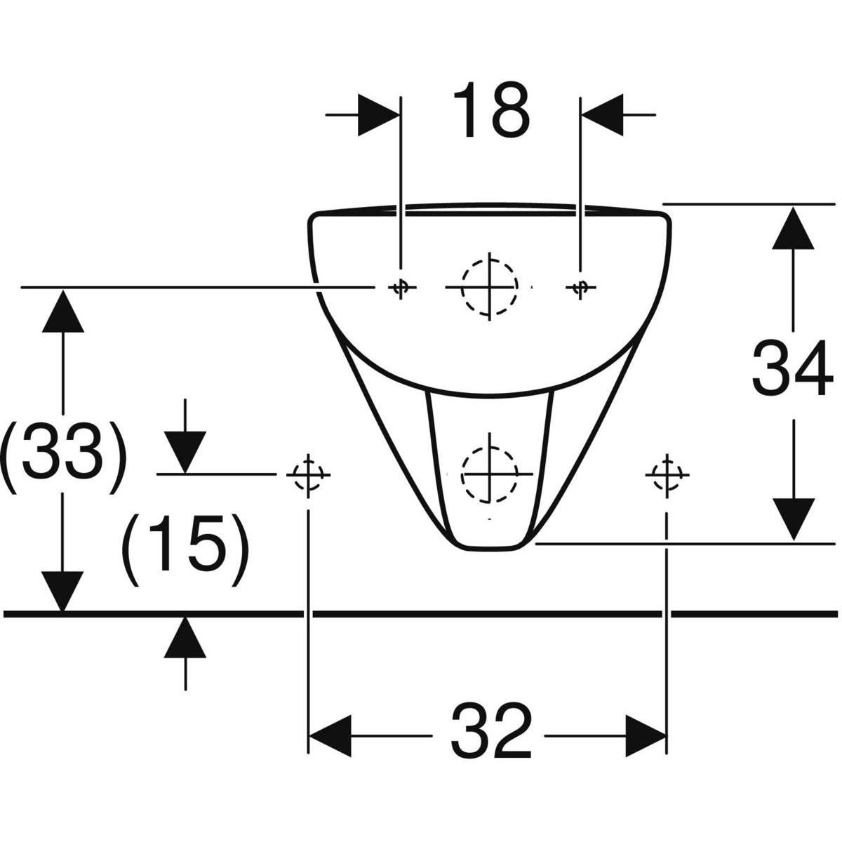 Bidet suspendu Renova Plan - 54 cm - trop-plein visible - blanc Réf. 232150000