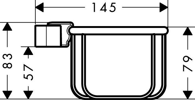 AXOR Montreux Porte-savon panier d'angle 160/83, Rouge doré brossé