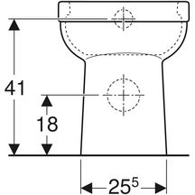 Wc au sol à fond creux Renova Comfort Square - surélevé - semi-caréné - 55,5 cm - blanc Réf. 218500000