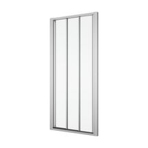 Porte ARELIA coulissante 2 volets dont 1 fixe - 1200x19000 - ARGENT POLI - Vitrage Transparent (07) 5 mm Réf :D20S21204007