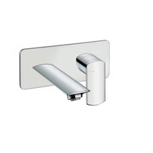 Mitigeur Lavabo Mural PROFILO  avec plaque Droit Bec 18.5 Up&D Chrome Réf. PF25651