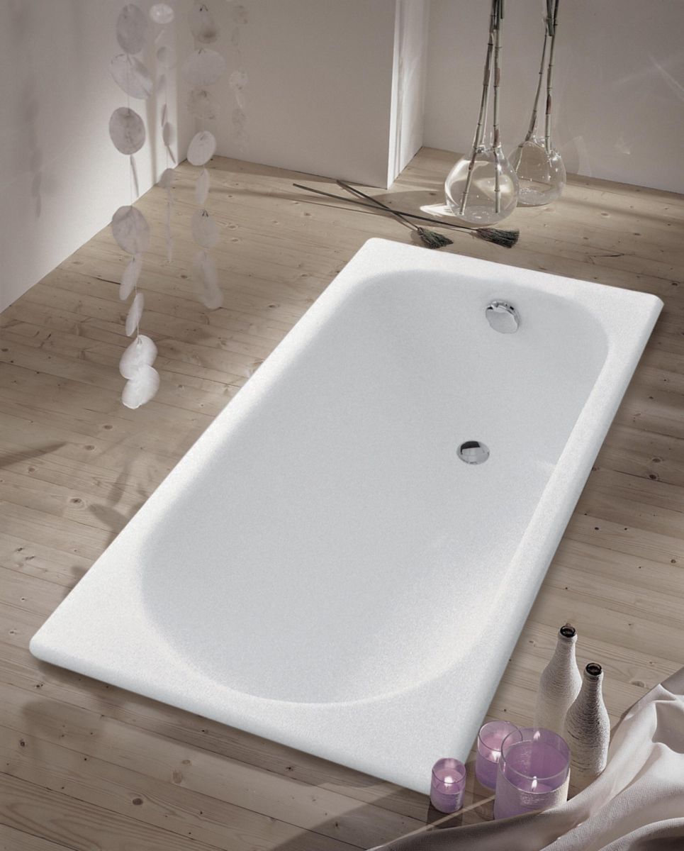 Baignoire fonte Soissons 170x70 blanc sans pieds réf. E2921-00