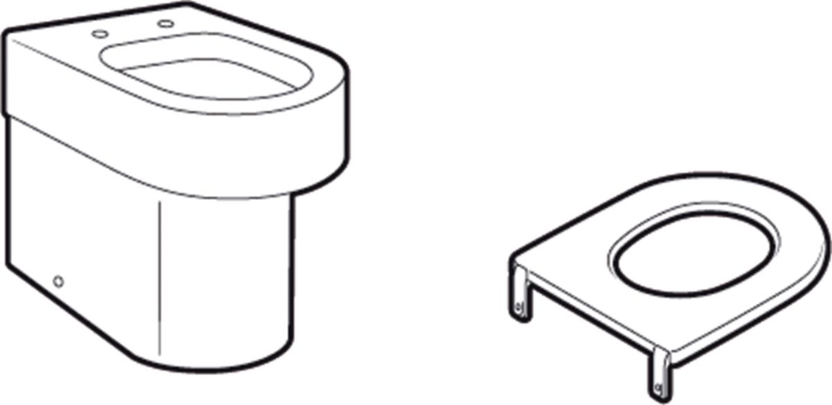 Cuvette pour enfants HAPPENING, alimentation indépendante, à évacuation Duale avec jeu de fixations, raccord d'alimentation, sortie horizontale, blanche réf. A347115000