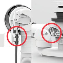 Vidage automatique à câble chromé siphon à sortie orientable à visser pour tube diamètre 40 Réf 5830000