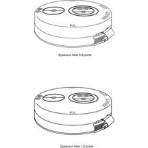 Tampon EPDM SMU S/SMU Plus 2 trous diamètre nominal 100mm Réf. 156628 PAM