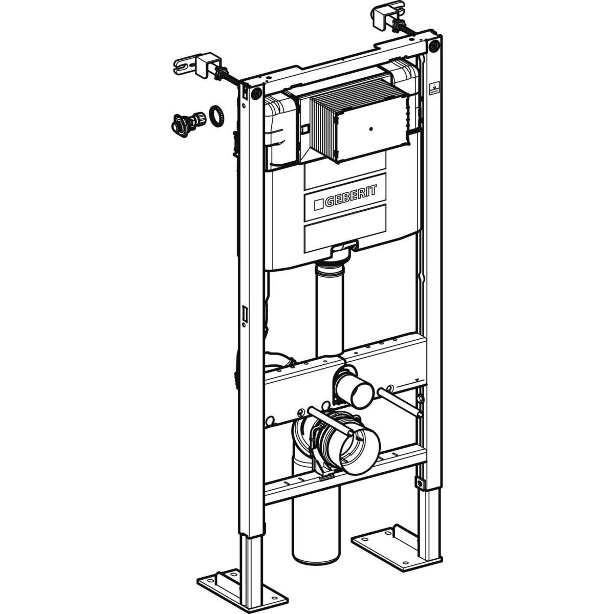 Bâti support Duofix Omega 12 cm hauteur 112 cm, autoportant réf 111066001