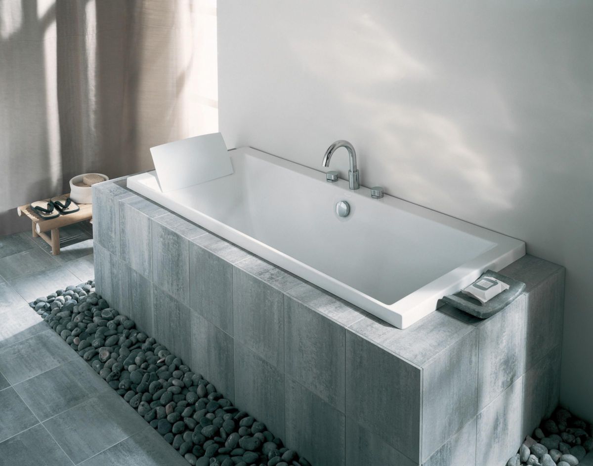 Baignoire EVOK 190x90 avec pieds réglables blanc réf. E60270-00