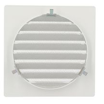 Grille d'aération spéciale façade blanc 1GETM16B pour tube PVC