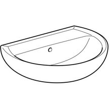 Lavabo Bastia largeur 55cm profondeur 42cm sans trou de robinetterie blanc Réf. 501.605.00.3