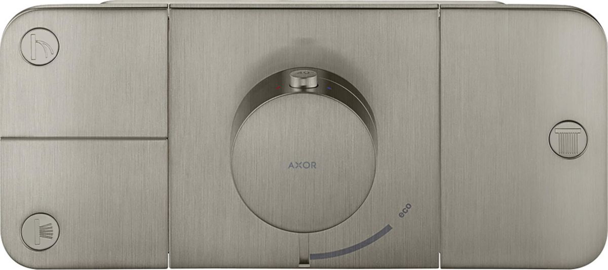 AXOR One Module thermostatique encastré avec 3 fonctions, Aspect acier inoxydable