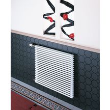 Radiateur eau chaude Acova Kéva  horizontal double, puissance 1438W (dT50), hauteur 728 mm, largeur 1000 mm, 22 éléments, raccordement latéral de même côté, appareil réversible gauche/droite, Blanc RAL 9016 Réf. VKD-072-100