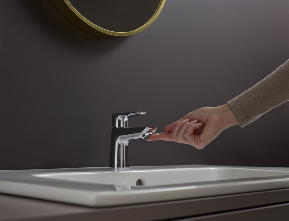 hansgrohe Talis E Mitigeur de lavabo 80, bonde Push-Open, Chrome