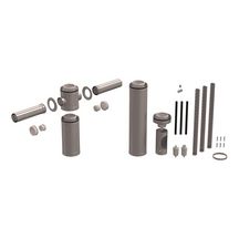 Kit départ pour système collectif concentrique 3CET diamètre 160/250 avec piquage 80/125 pour 2 Appareils à 180° avec support trepied sol