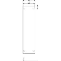 Colonne haute Acanto - 1 porte - 45 x 173 x 17,4 cm - corps : laqué ultra-brillant / blanc - porte : verre brillant / blanc Réf. 500.637.01.2